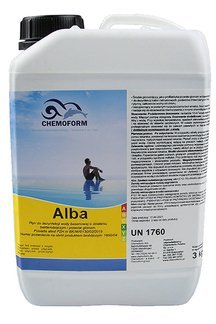 Alba - płyn do dezynfekcji wody basenowej o działaniu bakteriobójczym i przeciw glonom 3kg