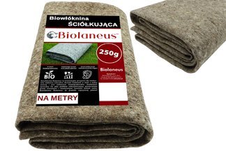 Biowłóknina z wełny owczej, biodegradowalna włóknina ściółkująca Biolaneus na METRY 1m 250g