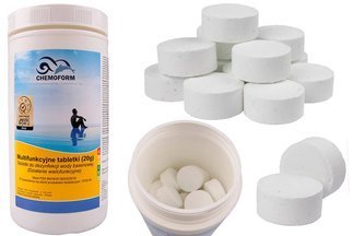 Chemochlor - multifunkcyjne tabletki do pielęgnacji i oczyszczania wody basenowej 1kg