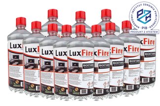 Lux Fire™ 12 litrów –  ekologiczne biopaliwo do kominka (bioetanol do biokominka)