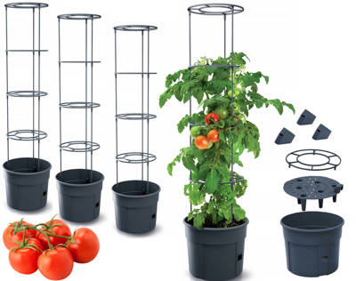 Zestaw doniczek do uprawy pomidorów Tomato Grower 28l antracyt 3szt